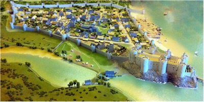 Reconstruction of Conwy Castle, 13th century